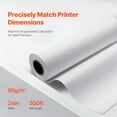 thumbnail image 3 of KFFKFF Broad Dimension Paper, 24 inches by 500 feet Drafting Paper, Dual Rolls of CAD Bond with 3-inch Core, 20 LB Bond Paper Rolls, Suitable for CAD Sketches, Engineering Blueprints, 3 of 9