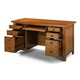 thumbnail image 3 of Pemberly Row Contemporary Aged Maple Executive Pedestal Desk, 3 of 10