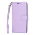 thumbnail image 3 of Detachable Wallet Case for Samsung Galaxy S25 Ultra RFID Blocking Card Slots Holder Premium PU Leather Magnetic Clasp Flip Kickstand Shockproof Wrist Strap Removable Flip Protective Cover,Purple, 3 of 11