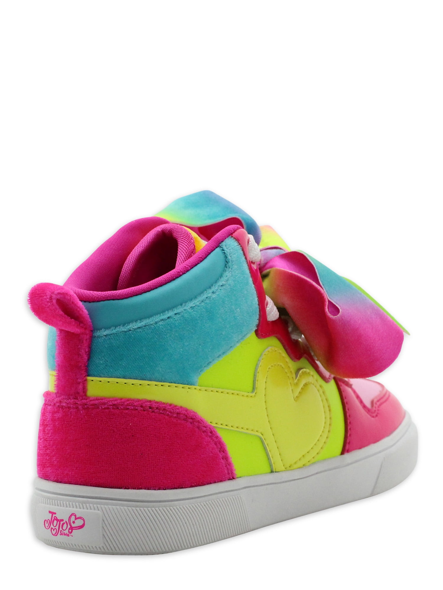 Nickelodon Jojo Siwa Little Girl & Big Girl Neon Athletic High Top Sneaker