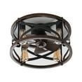 thumbnail image 2 of 18 inch Caged Ceiling Fan with Lights and Remote Control, Modern 6 Wind Speeds 2H Timing Quiet Ceiling Fan Lamp, 2 of 6