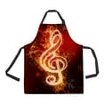 thumbnail image 1 of EREHome clef in fire on red Adjustable Bib Kitchen Apron with Pockets for Women Men, 1 of 2