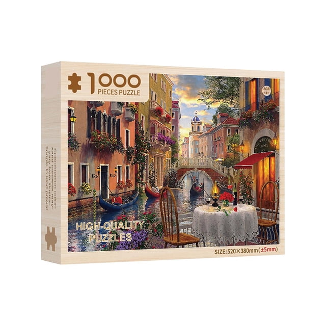 Puzzle HUOGUO, 1000 piezas, decoración de madera, pintura famosa