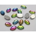 thumbnail image 6 of U8MO 100 Rainbow AB Flatback Acrylic Faceted Oval Sewing Rhinestone Beads 13X18mm, 6 of 6