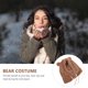 thumbnail image 5 of KAKOWELY Gorro de peluche, gorro cálido, divertido gorro de oso de peluche, gorro de invierno con mascarilla para mujeres y niñas., 5 of 5