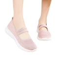 thumbnail image 6 of Pink Women'S Loafers Round Toe Closed Back Slip On Flat Low Heel Soft Sole Breathable Comfortable Casual Daily Walking Lightweight Footwear Size 39, 6 of 9