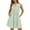 Mint Green, variant on Ytndtr Women's Cotton Linen Dress Lace up Front Pleated Loose Sleeveless Crew Neck Casual Dresses