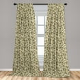 thumbnail image 5 of Ambesonne Camouflage Curtains, Faded Colors Classic, Pair of 28"x95", Khaki Olive Green, 5 of 5