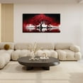 thumbnail image 6 of HFDF Large Canvas Wall Art Decor for Living Room Bedroom Red Tree of Life Pictures Black White Nature Landscape Painting Prints Home Office Artwork Decoration 24x16inch Framed, 6 of 6