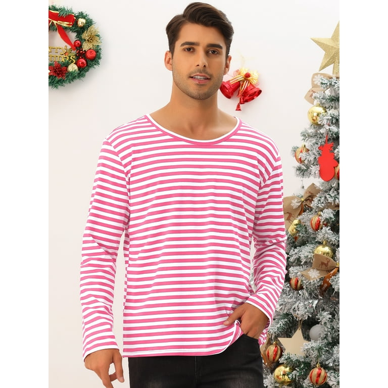 Unique Bargains Men's Striped T-Shirt Crew Neck Long Sleeves Unique Bargains Men's Striped T-Shirt Crew Neck Long Sleeves