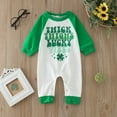 thumbnail image 2 of ASFGIMUJ Boys Girls Long Sleeve St.Patric.k's Day Letter Prints Pullover Romper Sweatshirt 3 Month Body Suits Clothes 6t Leotard Long Sleeve Ballet Leotard 5t 18 Months Girl Dress, 2 of 7