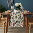 thumbnail image 2 of Farmhouse Parrots Table Runner - 72 Inch Long, Kitchen Dining Table Runner Dresser Scarves, Spring Summer Botanical Leaves Burlap Farmhouse Decor for Coffee Tables Wedding Party Banquet, 2 of 8