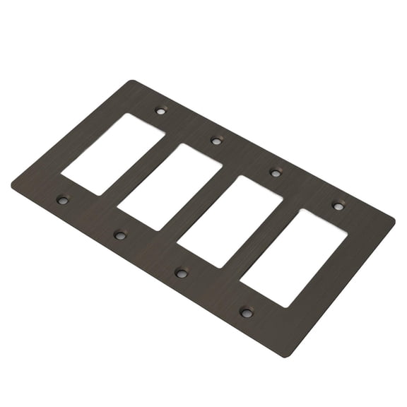 Buster Punch NPL-093594 Wall Plates Quadruple Rocker Switch Outlet - Bronze