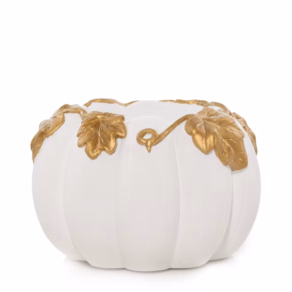 thumbnail image 2 of Yankee Candle Golden Pumpkin Large Original Jar Candle with a White Pumpkin Resin Jar Candle Holder, 2 of 6
