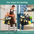 thumbnail image 5 of Large Wearable Cleaning Caddy Bag with 4 Foldable Dividers for Cleaners & Housekeeper with Handle & Adjustable Shoulder Straps, 5 of 11