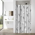 thumbnail image 4 of Stall Shower Curtain 36Wx72HInch, Grey Branch Floral Shower Curtain Set for Bathroom, Water Resistant Polyester Fabric Machine Washable, 4 of 5