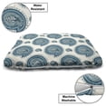 thumbnail image 3 of Oriental Pet Bed, Floral Theme Hand Drawn Lilies in Bluish Paisley Pattern on Plain Background, Resistant Pad for Dogs and Cats Cushion with Removable Cover, 24" x 39", Dark Teal Ivory, by Ambesonne, 3 of 4