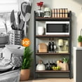 thumbnail image 7 of 27.6"L Metal Storage Shelves,4-Tier Storage Shelves Metal and Wooden Kitchen Shelves for Garage,Pantry,Kitchen, 7 of 7