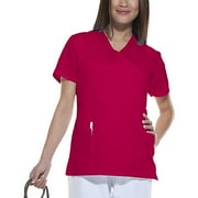 Women's Fashion Essentials Mock Wrap Scrub Top