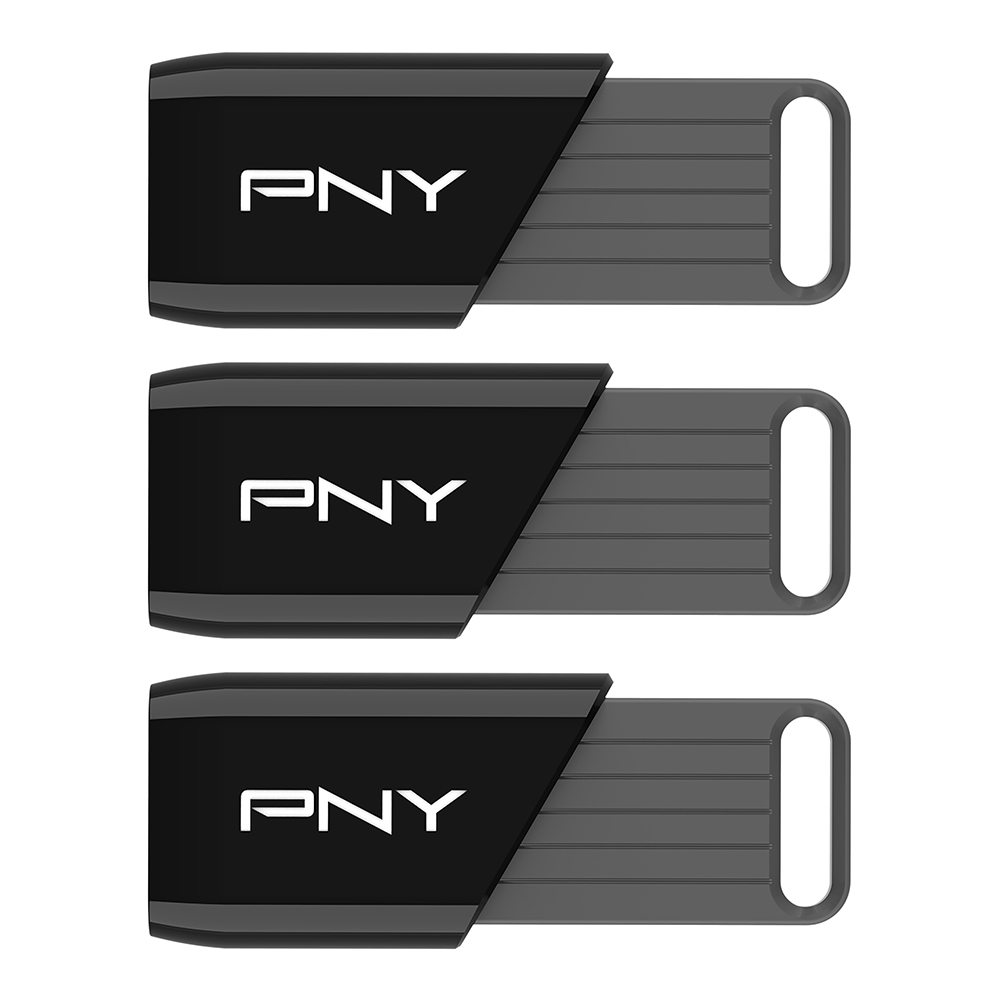 PNY 128GB Attaché X USB 3.2 Gen 1 Flash Drive, Advanced Performance Up to 130MB/s Read, Everyday Data Store & Transfer, Reliable Portable Storage, Durable, Type-A, Computers, Laptops, Desktops, 3Pack