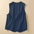 thumbnail image 2 of ZXLBBD Womens Jackets Linen Vest V Neck Sleeveless Fashion Vests Coat Casual Outdoor Versatile Daily Wear, 2 of 5