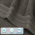 thumbnail image 3 of Superior Honeycomb Cotton Medium Weight Hand Towels, Set of 6, Gunmetal, 3 of 9
