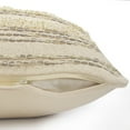 thumbnail image 6 of Ox Bay 14" x 36" Cream/Gray Shag Stripe Cotton Adult Decorative Lumbar Throw Pillow Cover, 6 of 9