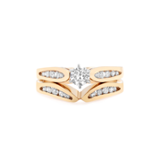 Rachel Koen 0.27Cttw Round Cut Diamond Bridal Ring Set 14K Yellow Gold Size 6
