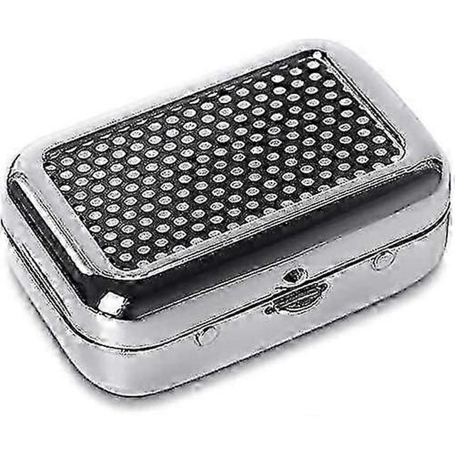 Smell Proof Pocket Ashtray,(Black) Portable Ashtray, Car Ashtray,Mini Stainless Steel Ashtray,Mini Ashtray for Outdoor Use, Cigarette Ashtray with Key