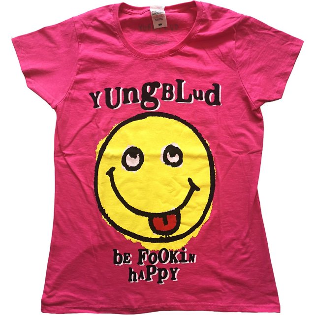 Yungblud - Camiseta Sonrisa de Raver para Mujer (Rosa)