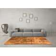 thumbnail image 3 of Ahgly Company Indoor Square Oriental Orange Industrial Area Rugs, 6' Square, 3 of 4