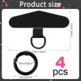 thumbnail image 4 of 4 Pcs Phone Tether Tab, Metal Hook With Ring, Strap Lanyard Accessories Attachment for Lanyard, Universal Cellphone Pad Full Case, 4 of 4