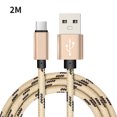 thumbnail image 1 of serony Charging Cable Type-C Fast Charger Cord Nylon Braided Data Wire Phone Cable Accessory 2 Meter Gold, 1 of 8