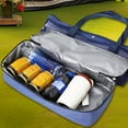 thumbnail image 3 of Yooshoverk 2 Compartment Wet Dry Bag Beach Organizer Tote Insulated Food Cooler Travel Toiletry Bag Shoulder Strap Water Resistant, 3 of 6
