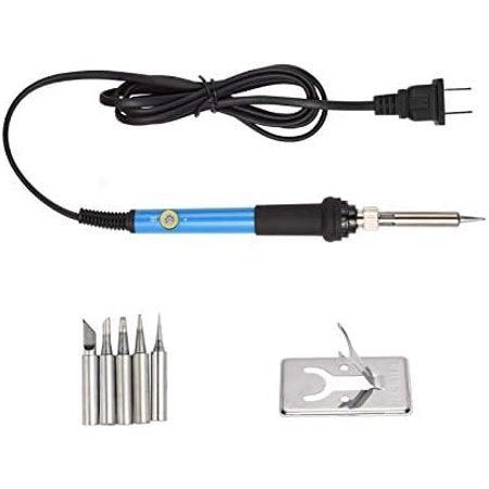 Electronics Soldering Iron Kit,60W 110V Adjustable Temperature Welding Tool Set 5pcs Different Soldering Tips Stand$$Tools & Hardware Other