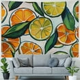 thumbnail image 4 of Shiartex Tapestry Colorful Alot Citrus Lemon Orange Round Lime Fruit Abstract Food Drink Green Clipart Continuous Beach Tapestry Funny Tapestry for Living Room Bedroom Painting, 4 of 6