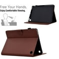 thumbnail image 4 of Case for Amazon Kindle Fire 7 12th Gen 2022, Fiber Texture PU Leather Folio Stand Cover Flip Tablet Case with Credit Card Slot & Auto Wake/Sleep & Magnetic Clasp for Fire 7 12th Gen 2022, Brown, 4 of 6
