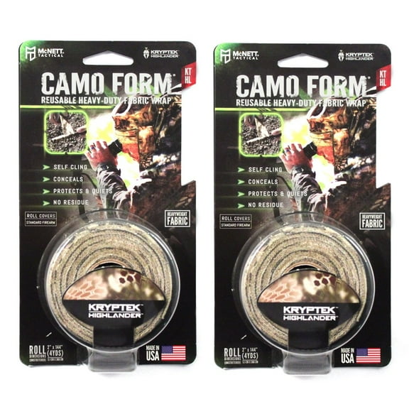 Tactical Camo Form Reusable Heavy Duty Fabric Wrap Kryptek Highlander 2pk
