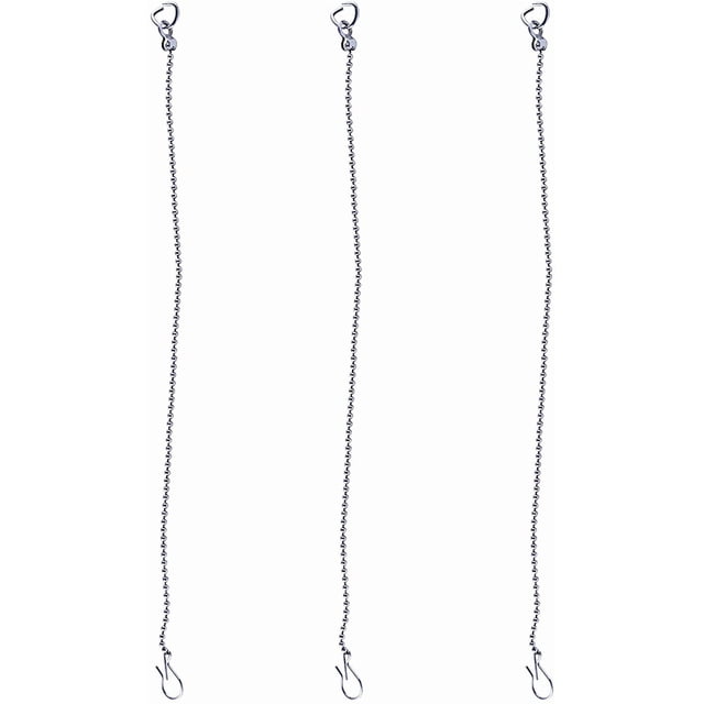 3 Pack Stainless Steel Universal Toilet Flapper Chain Replacement Kit 12 Inch Hook Ring Hardware