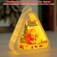 thumbnail image 5 of Yucurem Christmas Hanging Triangle Lantern with LED Lights, Light Up Christmas Theme Night Light for Christmas Tree & Home Decor Gifts (White Santa), 5 of 9