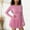 Pink, variant on Ygbgbb Women's Long Sleeve Dresses 2026 Casual Crew Neck Ruched Y2K Clothes Ruffle Layered Bodycon Dress Mini Party Dress Beige L