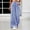 Blue, variant on Womens Baggy Pants Girls Gingham Wide Leg Pants Elastic High Waist Drawstring Waist Loose Long Pants Plaid Prin Trousers(Pink,L)