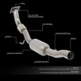thumbnail image 5 of DNA Motoring OEM-CONV-027 For 2001 to 2006 Volkswagen VW Golf Beetle Jette 2.0L OE Style Catalytic Converter Flex Exhaust Pipe, 5 of 6
