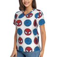 thumbnail image 2 of Spider-Man T-Shirt à Manches Courtes Col en V pour Femmes, 2 of 7
