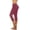 Leggings-Wine, variant on Gamivast Capri Leggings for Women Tummy Control Cutout Stretchy Yoga Legging Athletic High Waisted Breathable Tights Casual Summer Workout Pants