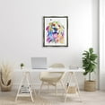 thumbnail image 2 of Watercolor Style Happy Dog Face Animals & Insects Graphic Art Luster Gray Framed Art Print Wall Art, 2 of 6