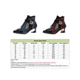 thumbnail image 2 of Frontwalk Womens Fashion Boot Mesh Ankle Boots Pointed Toe Booties Outdoor Breathable Shoes Women Zipper Bootie Blue 6, 2 of 9