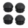 thumbnail image 1 of 4 Pcs 25mm Dia Plastic Round Tube Inserts End Blanking Caps Black, 1 of 8