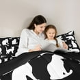 thumbnail image 5 of Feelyou Cartoon Cat Lover Full Size Comforter Sets for Teens, Black White Animal Bedding Comforter Set, Anime Kitten Theme Reversible Bedding Sets, Super Cozy Room Decor, 3-Piece, 5 of 8