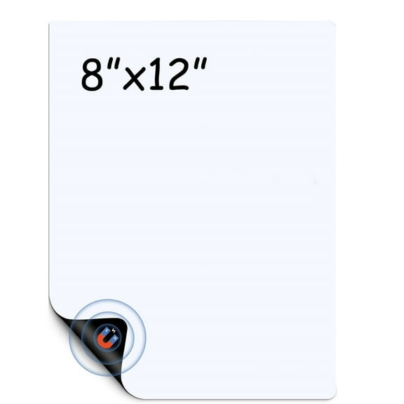 Magnetic Fridge White Board,8" x 12" Small Dry Erase Board Sheet for Organizer and Planner,Reuasble & Erasable White Board Sheet for Refrigerator,Kitchen Refrigerator Whiteboard for Family to-do List